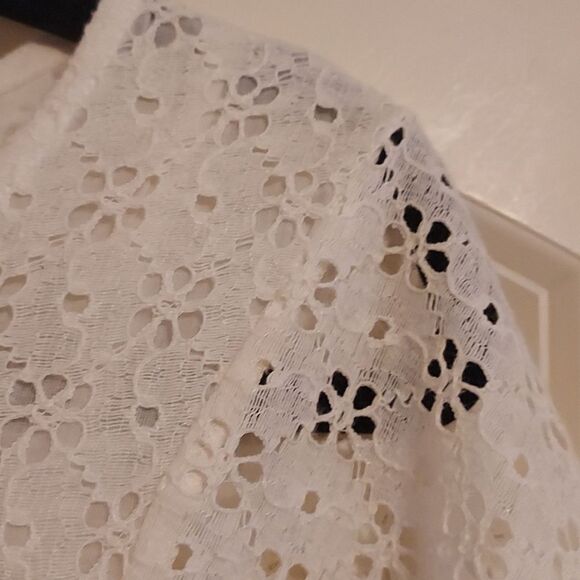 See by Chloe peasant blouse short sleeve smocked boho blouse cream - Picture 3 of 15